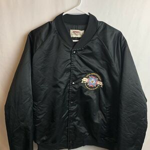 Veterens Of Foreign Wars 100th Aniversary Black Bomber Jacket Men’s Size Large